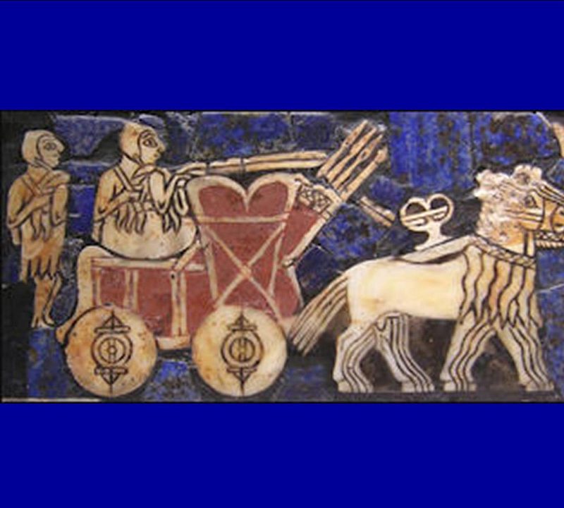 Mesopotamia Horse drawn chariot approx 5000 BC